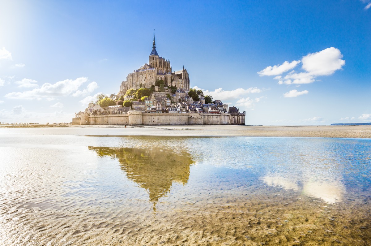 An architectural review of Mont Saint-Michel, Commune in France 